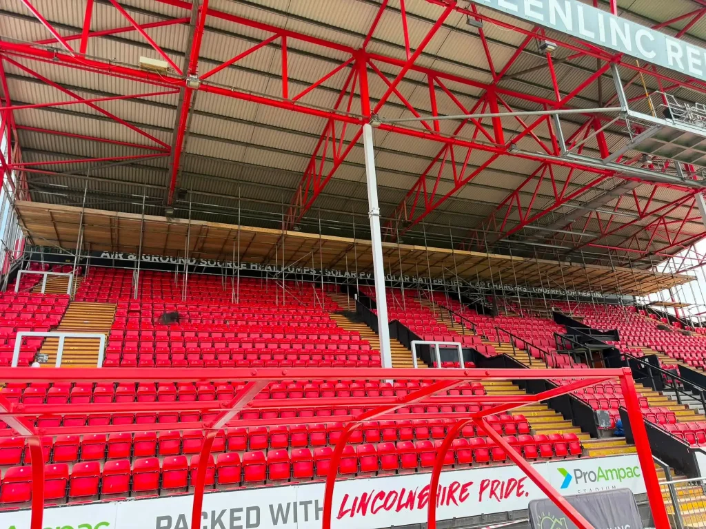 Commercial scaffolding for solar installation Lincoln FC.